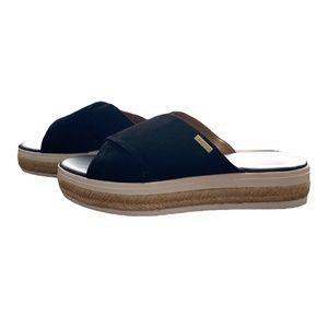 CALVIN KLEIN Women's Black Suede Jupare Sandals Size 9